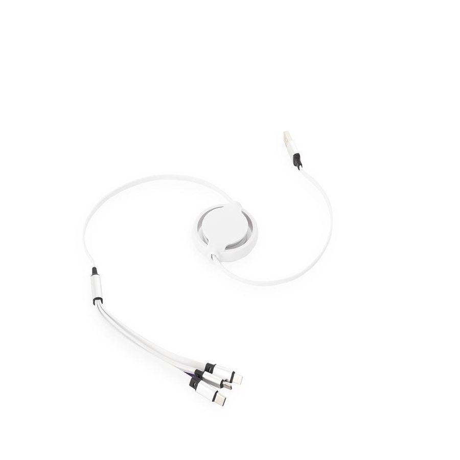 Cabo USB Retrátil 3 em 1